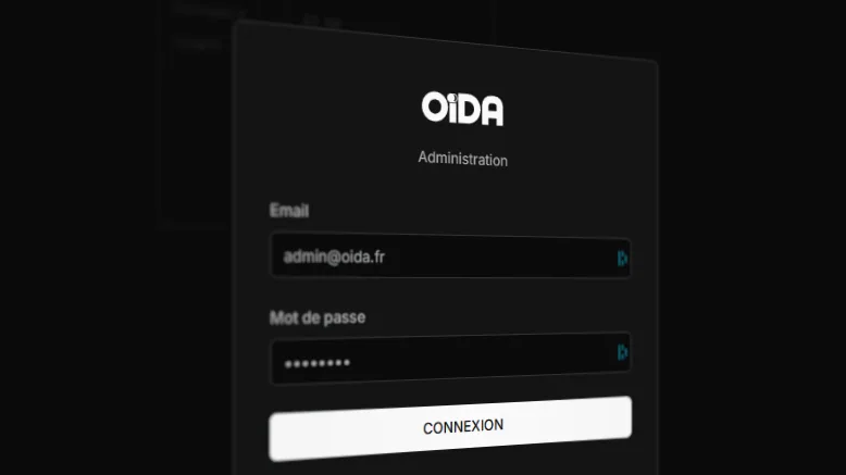 Capture d'écran deu site Oïda Concept